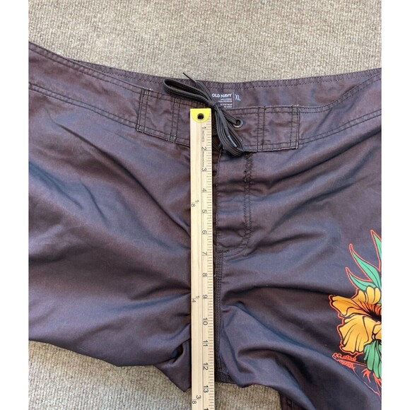 Old Navy Swim Trunks Mens XL Lined Board Shorts Skull Y2K Beach Surf Brown - Picture 6 of 8
